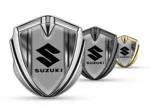 Suzuki Metal Abovedado Emblema Moderno Vista Superior Manera